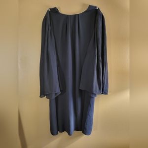 Navy Blue Wide Sleeve Dress